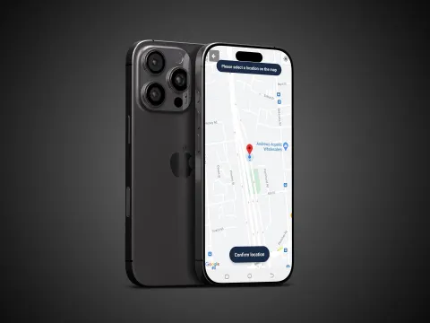 Dropping a pin to confirm the incident location on the map
