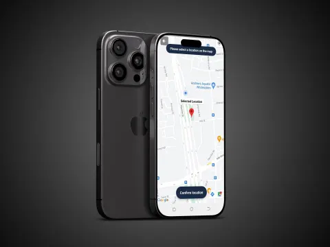Selecting the incident location on a street map