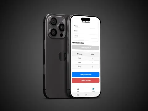 User details and personal report statistics by category
