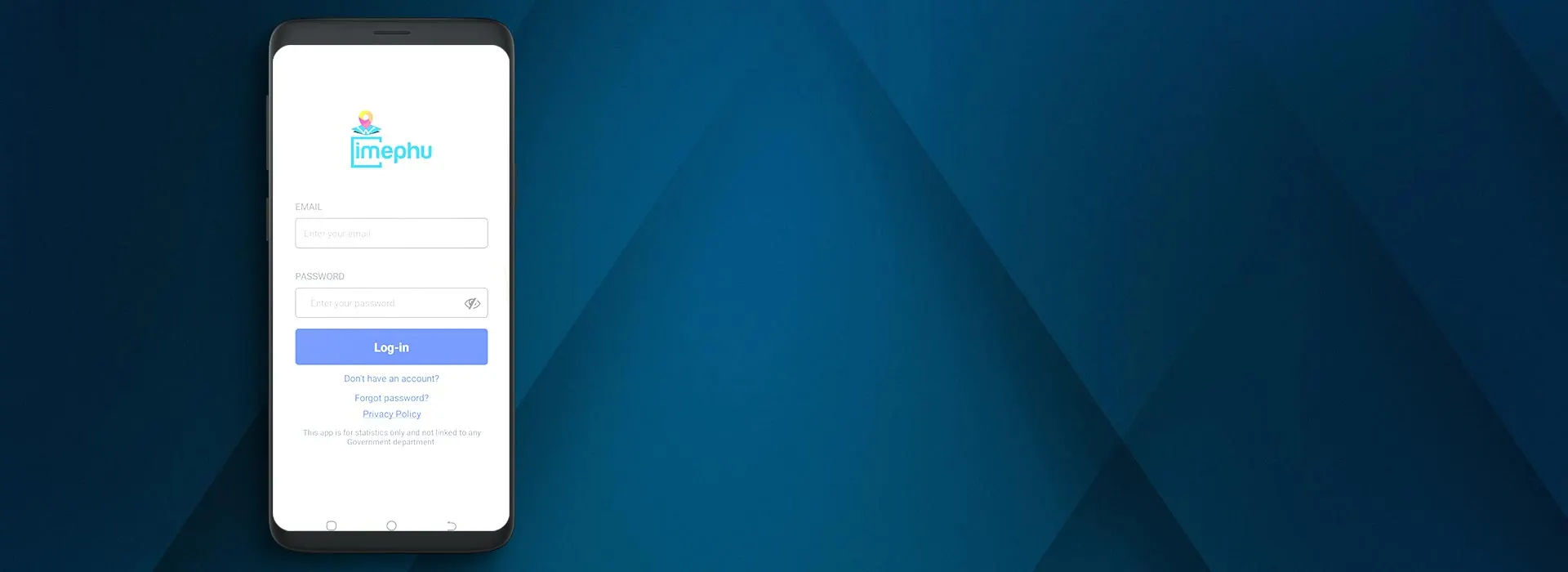 imephu sign in screen on a smartphone